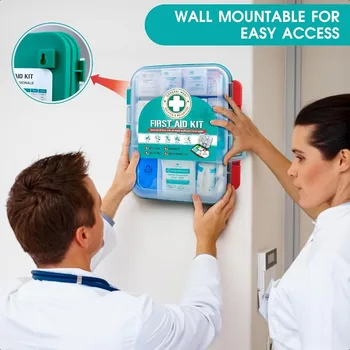 General Medi 420 Pieces Profional First Aid Kit HardCase First Aid Box Contains Premium Medical plies for Travel Home Office Ve 6