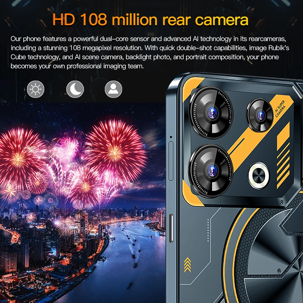 New GT10 Pro Smartphone 5G Mobile Phone 7.3 HD Screen 50MP+108MP 8800Mah Dual Sim Face Unlocked NFC OTG Android Global Version