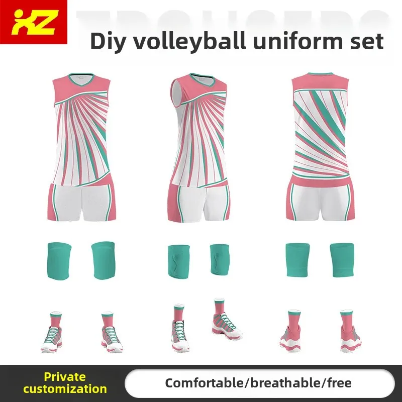 Summer New Volleyball Uniform Set Men's Sleeveless Women's Short Sleeve Shorts Training Competition Badminton Sports Wear