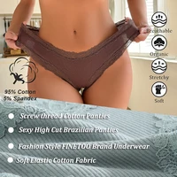 7 pièces/ensemble femmes Sexy dentelle culottes coton sans couture culotte brésilienne femme Sexy taille basse sous-vêtements doux string Lingerie S-XL 2