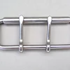 Stainless Steel Double Pin Buckle Solid Cowboy Belt Hardware Roller Wastband Head 52mm 60mm 3