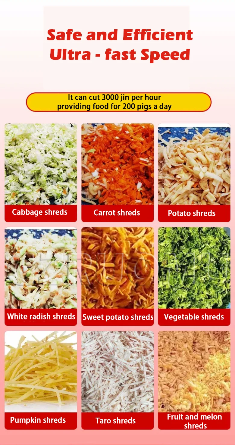 Electric Vegetable Cutter Chili Grinder 220V 2.2/3KW Stainless Steel Food Proces