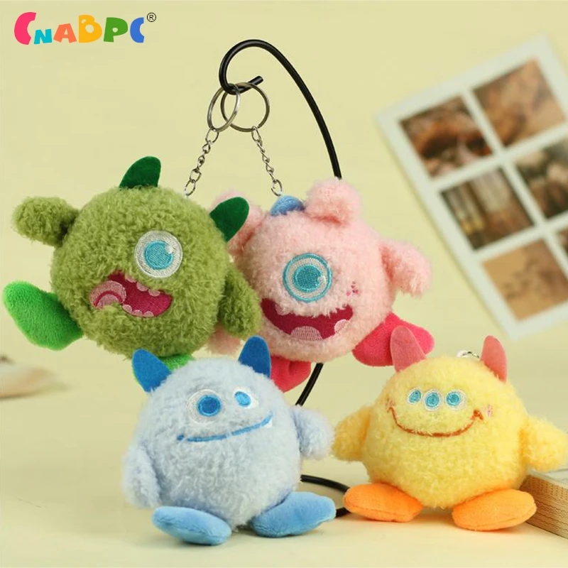 부드러운 봉제 몬스터 가족 키체인 펜던트 키링, DIY 장신구, 어린이 인형 동물 장난감 가방, 자동차 액세서리