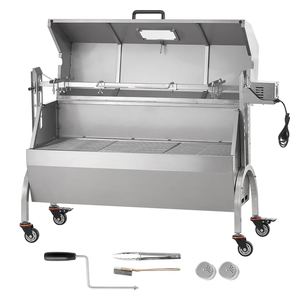 Electric Rotisserie Grill Stainless Steel BBQ Roaster