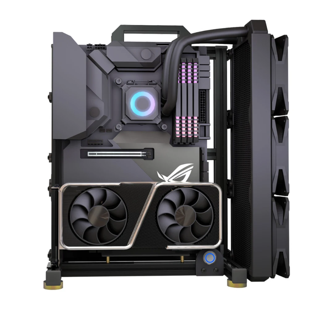 Atx Open Case Gamers Gabinete Atx Mod Chassis Rack Faça Você Mesmo Computer Base Frame Desktop Matx Alumínio Creative Itx Eatx Tower Gaming - Imagem 3