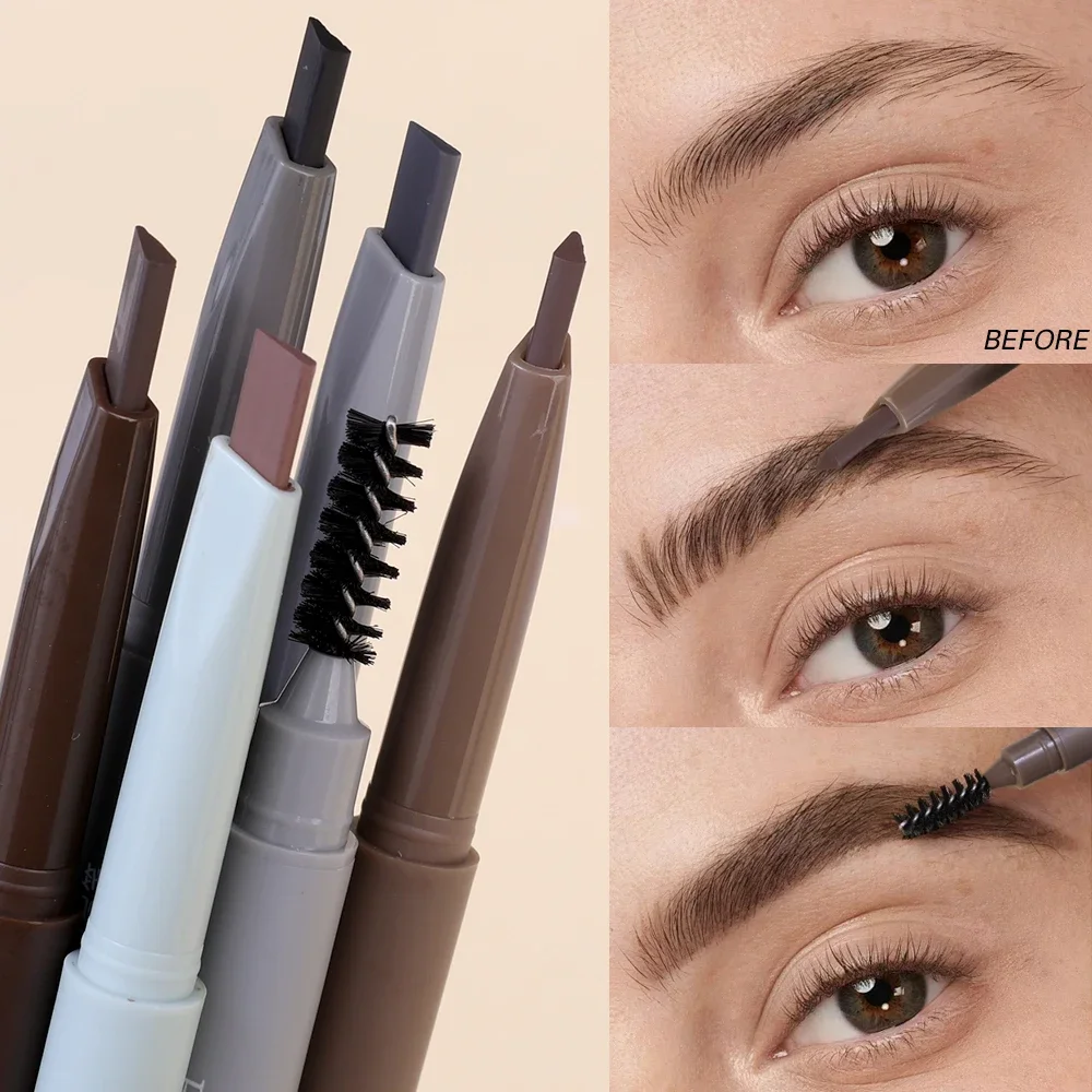 Description Picture 4 of itemDouble Head Eyebrow Pencil Waterproof Smooth Black Brown Natural Eyebrow Pencil Beauty Cosmetic High Quality Brow Pencil Makeup