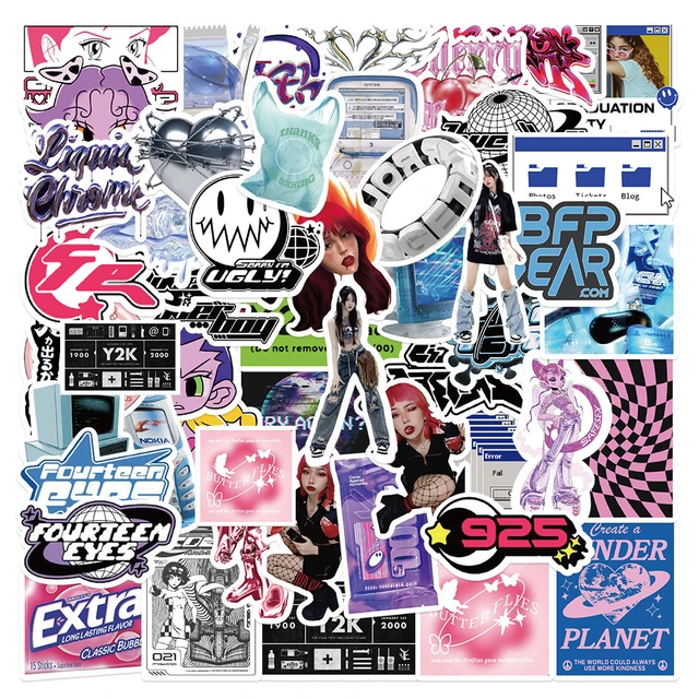 High Quality Y2k Style E Graffiti Stickers Children's Diy Stationery  Computer Stickers Student Stationery - Temu Israel