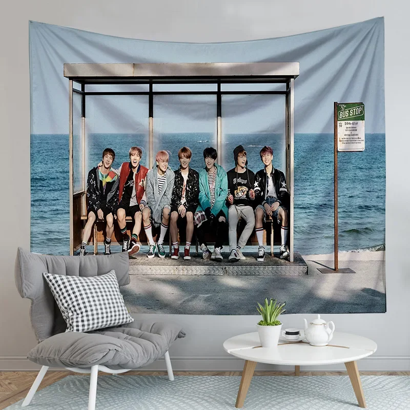 Bulletproof Boy Scouts Rap Monster Hanging Tapestry Background Cloth Digital Printing Wall Hanging Home Decor tapestry decor