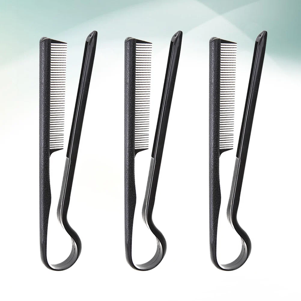 

3pcs V-Shaped Combs Plastic Straightening Hair Clip Comb Hairdressing Hair Salon Clip-type Hairdressing Comb for Lady Women
