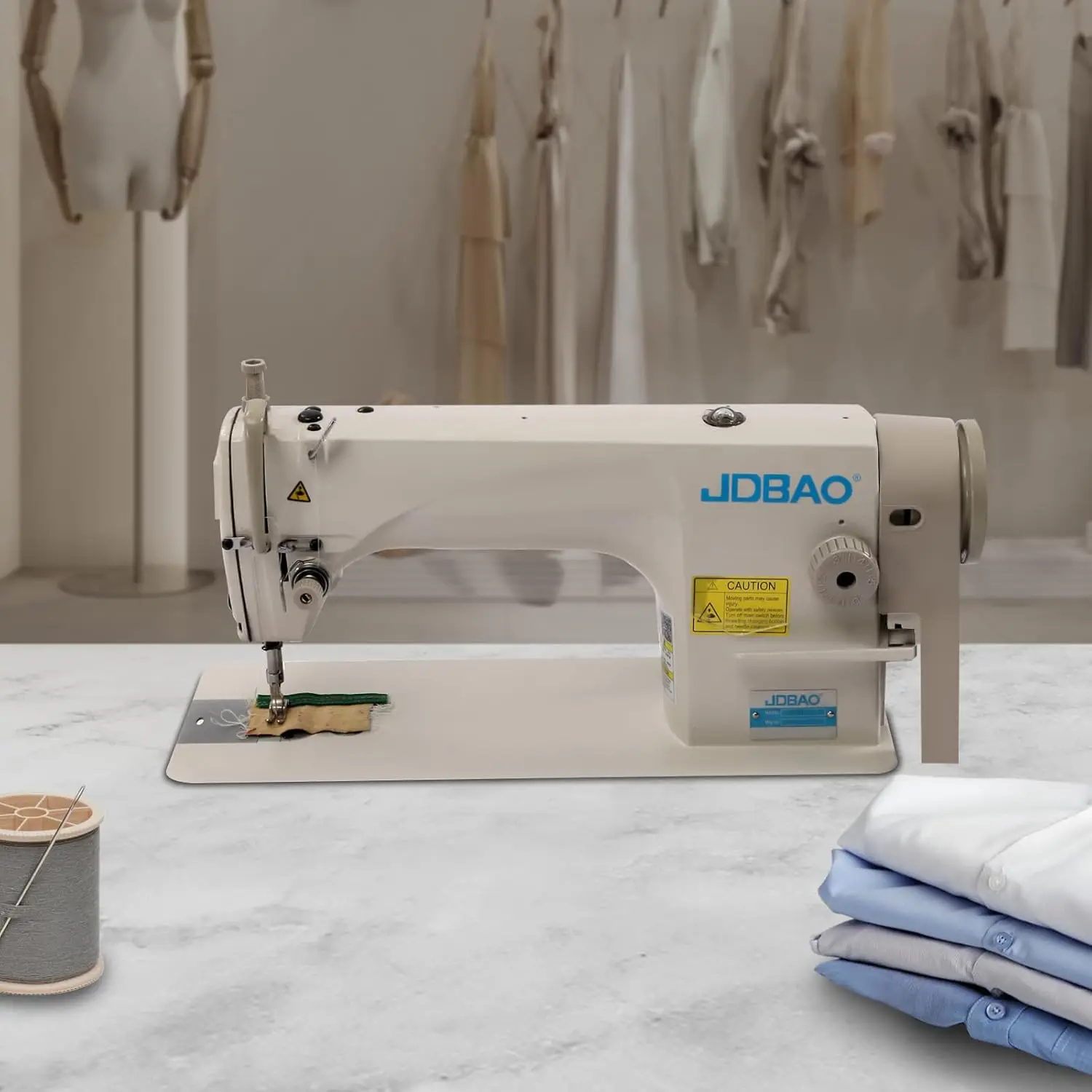 110V 550W Heavy Duty Sewing Machine Countertop Thick Stuff Sewing Machine With Large Double-Thread Rotary Hook For Sewing Jeans 4