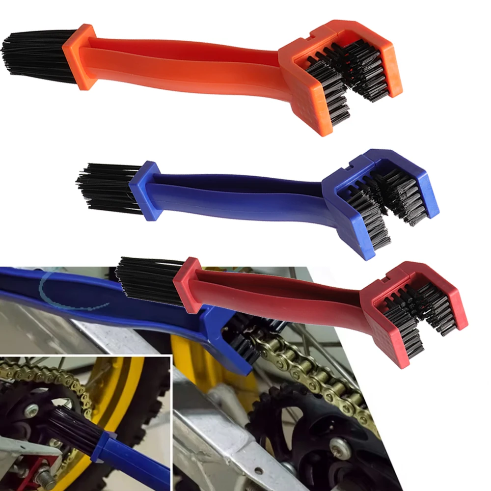 Motorrad Kette Pinsel Reiniger Kunststoff Fahrrad/Moto Pinsel Sauber Kette Reiniger Outdoor Wäscher Straße Pflege Werkzeuge Moto Zubehör – Detail 1