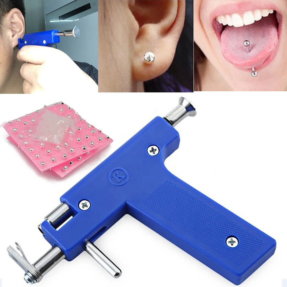 Adult Ear Body Piercing Gun Tool Ear Nose Navel Gun Machine With 98pcs Studs  Kit | Fruugo TR