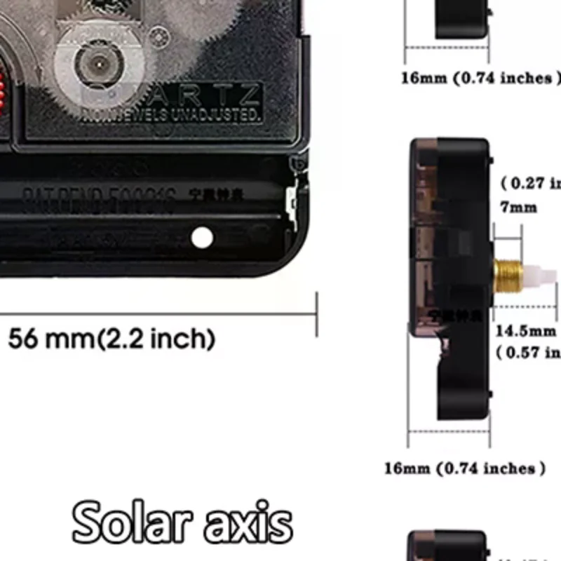 1Pc DIY Clock Mechanism SUN 12888 Clock Accessory Silent Step Quartz Movement 8 /12.4/14.5/17 /20 /23 MM Precision Shaft