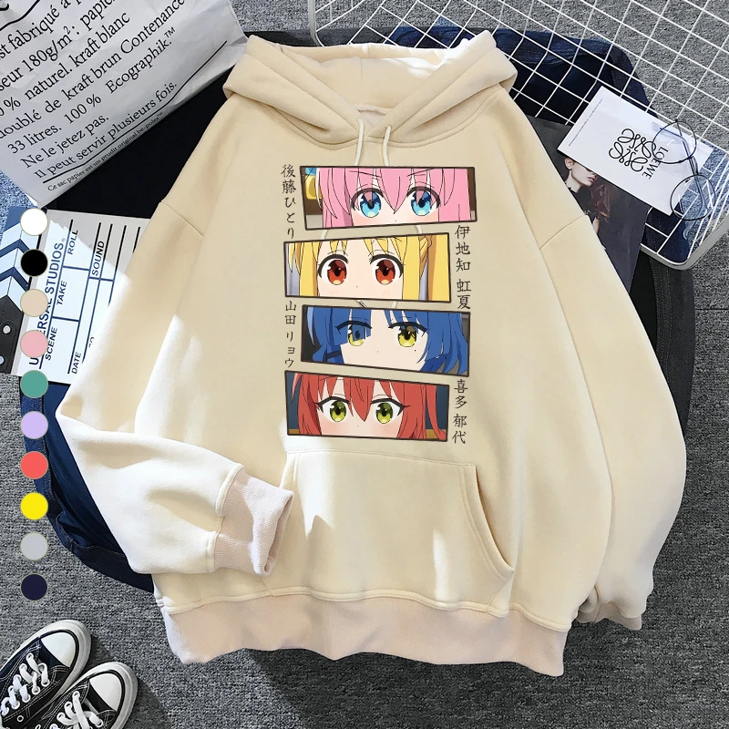 

Bocchie The Rock Hoodies Women Hitori Gotou Funny Ullzang Kawaii Sweatshirt Unisex New Japanese Anime Y2k Tops Pullovers Female