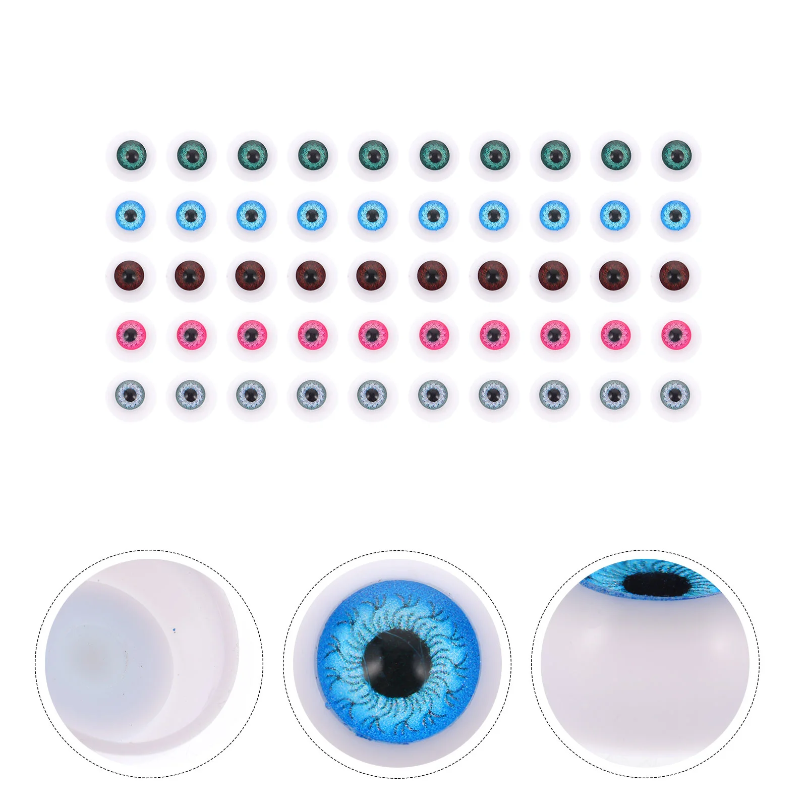 50 pcs artificial eyes decor diy craft supplies blue for eyes crafts eyeballs acrylic realistic bear 50 Pcs Decor Artificial Eyes Acrylic Eyes Realistic Three-dimensional DIY Crafts Acrylic Supplies for