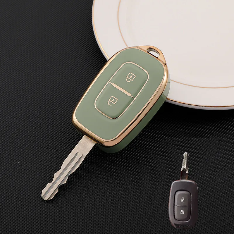 2 Button TPU Car Remote Key Fob Cover Case For Renault Kwid Dacia Sandero Logan Duster Shell key case key case cover car key shell remote control case cover flip key fob shell