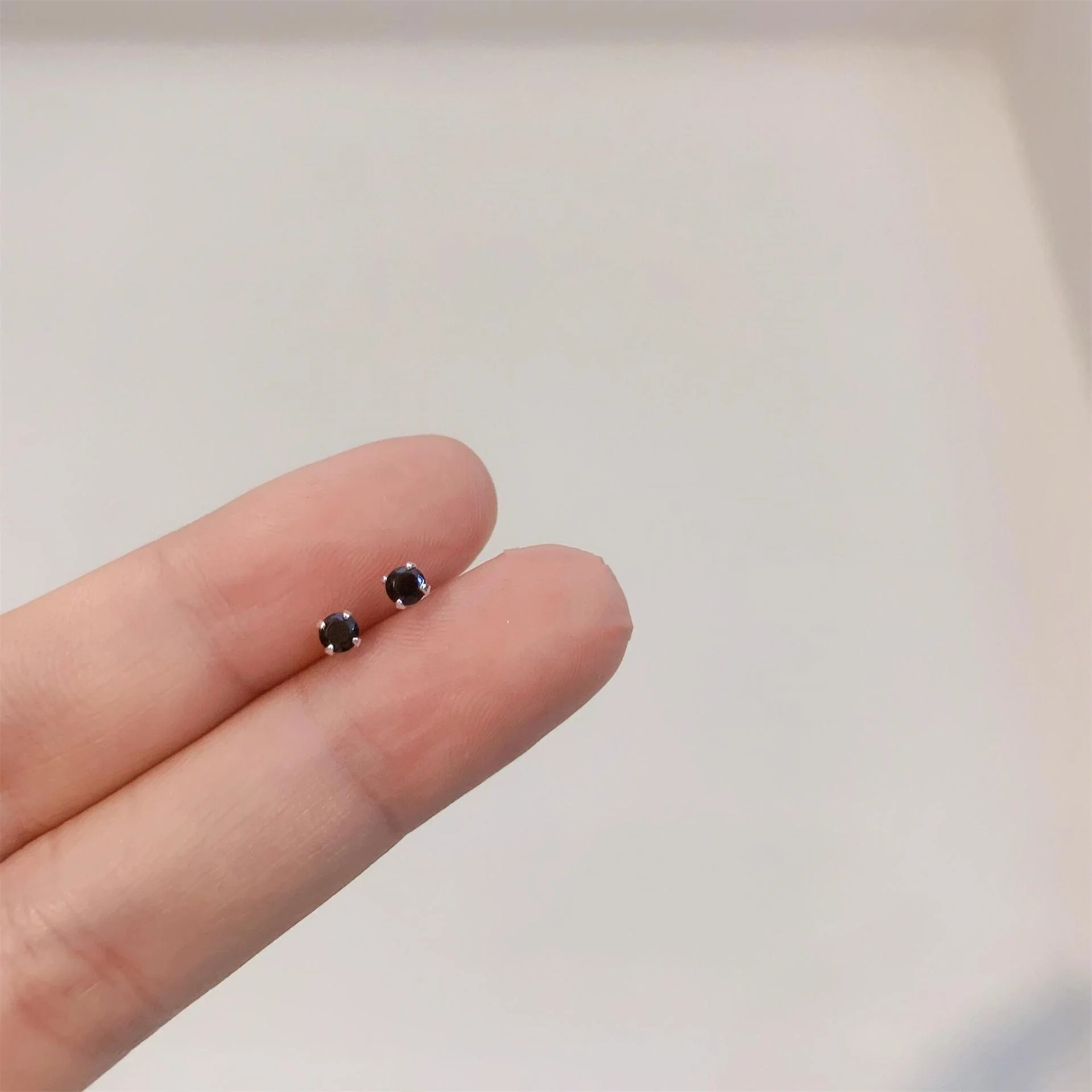 Trendy Mini Rhinestones Stud Earrings for Women Girls Maintain Ear Holes  Jewelry Cute Round Geometry Small Earrings Accessories 4