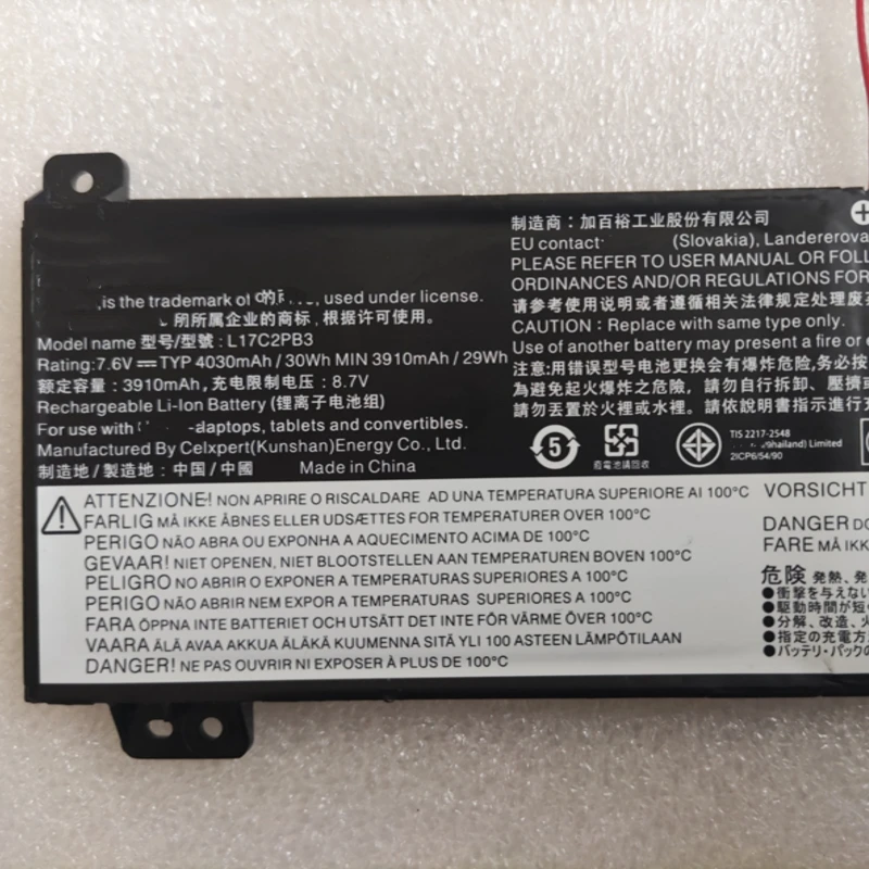 Bateria do Portátil para Lenovo L17m2pb3 L17c2pb3 L17m2pb4 L17l2pb4 V130 V330 V530 14ikb 14isk 15igm 15ikb 15isk E5380 81ax 81ay 81aw - Imagem 3