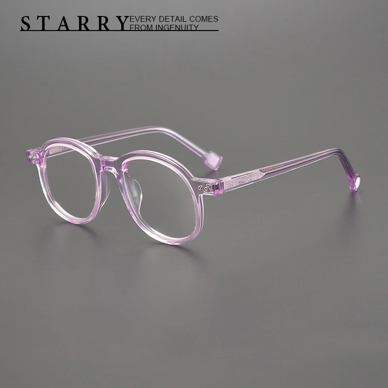 

2024 Pure Titanium Men Eyeglasses Square Top Quality Handmade Glasses Retro Optical Myopia Reading Personalized Women Eyewear