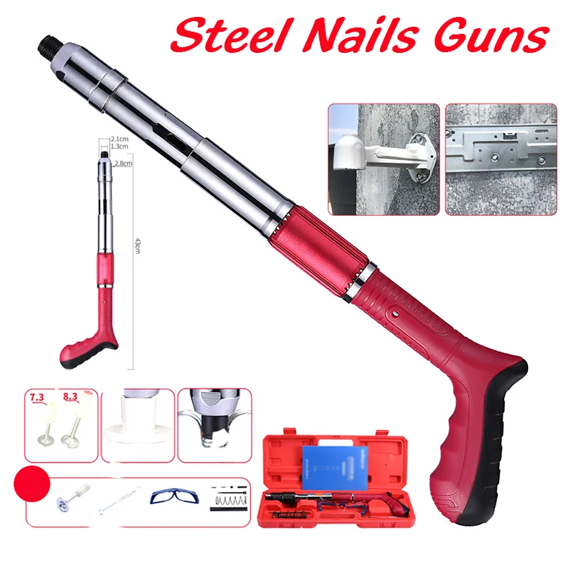 4 Levels Adjust Power Tools Steel Nails Guns Rivet Tool Wall Wire Slotting Device Decoration Tufting Gun Home Improvement |