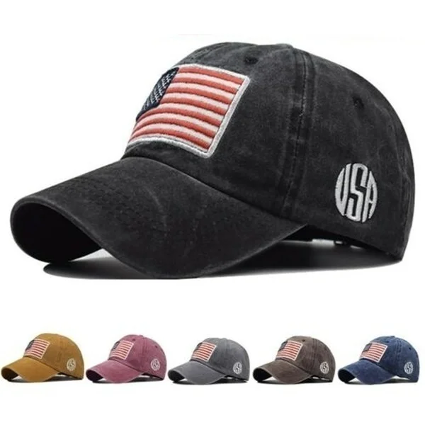 

Fashion Baseball Cap Mens Tactical Army Cotton Military Hat USA American Flag