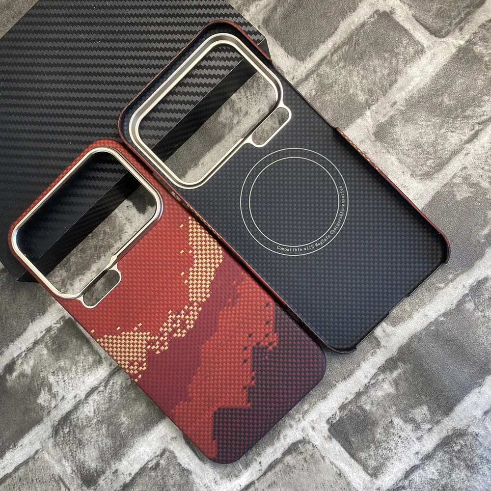 Sleek Magnetic Aramid Carbon Fiber Phone Case
