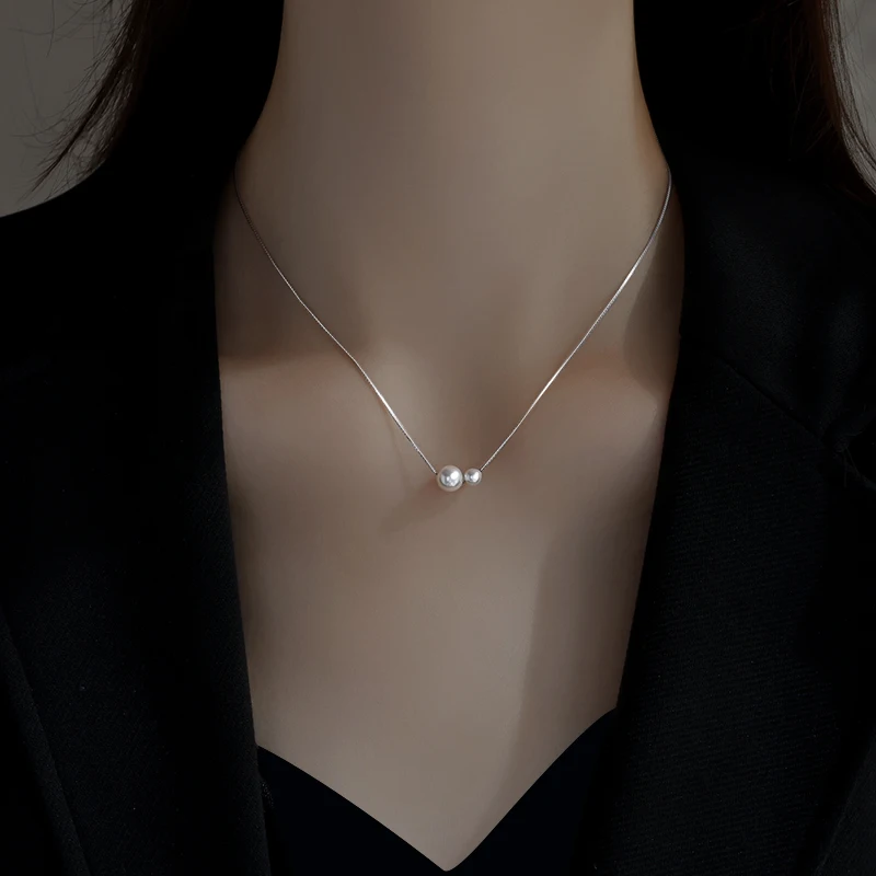 

SEREIN 925 Sterling Silver Shi Jia Pearl Clavicle Chain Woman Necklaces Jewellery Friend's Birthday Present