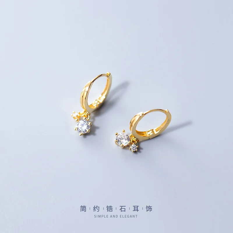 925 Sterling Silver Zircon Engagement Earrings For Women Luxury Jewelry Engagement Accessories Jewellery Prevent Allergies - 3