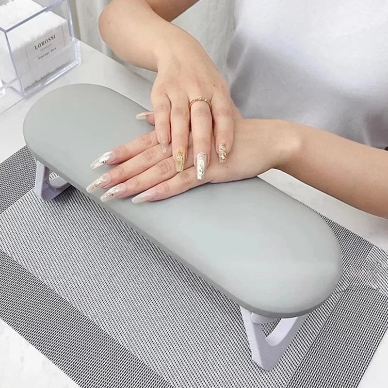 Foldable And Elevated Nail Art Hand Pillows Cushion Holder Table Desk Armrest Plastic Table Nail Shop Special Hand Rest Manicure nail art hand pillow nail hand rest nail arm rest nail art tool