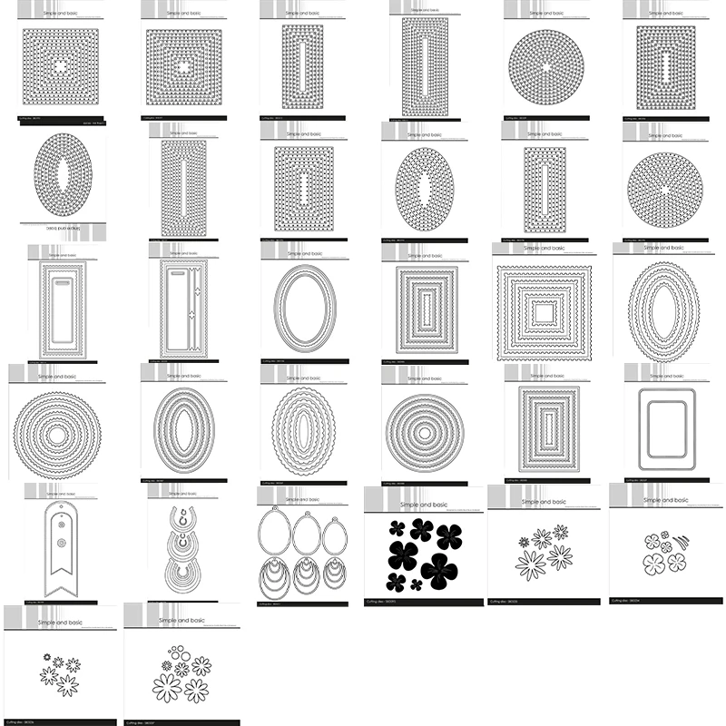 Circled Square Flower 2024 New Metal Cutting Dies For Scrapbooking Paper Craft Handmade Card Album Punch Art Cutter