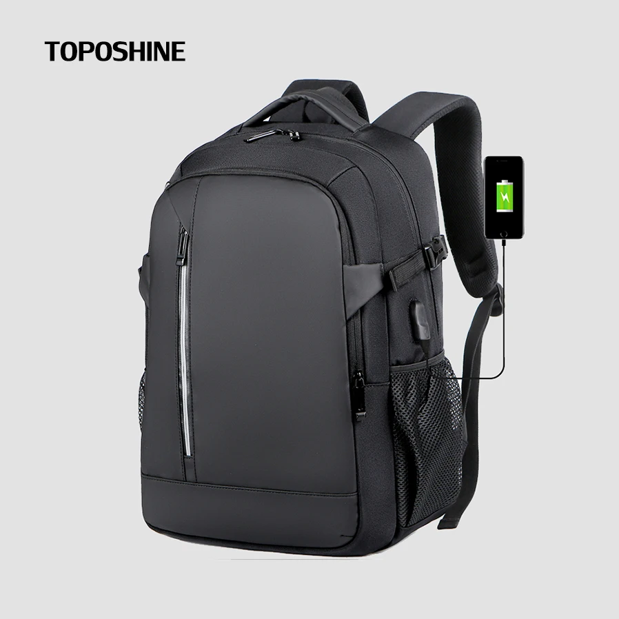 

Toposhine College Fashion Backpack Waterprooof Anti-wrinkle Male School Backpack Bags Casual 15.6 inch Laptop Backpack For Men