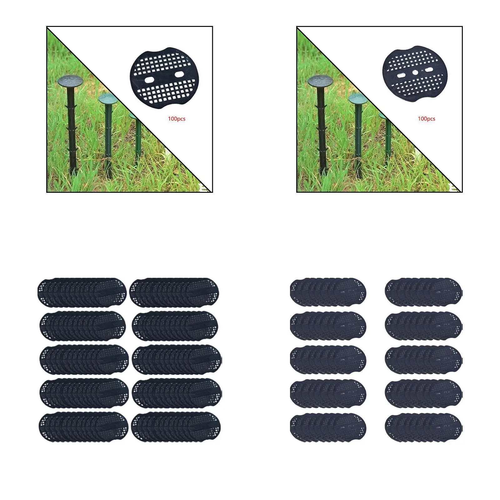 100 Pieces Garden Staples Plastic Washer Yard Pins Gasket Lawns Keep The Barrier