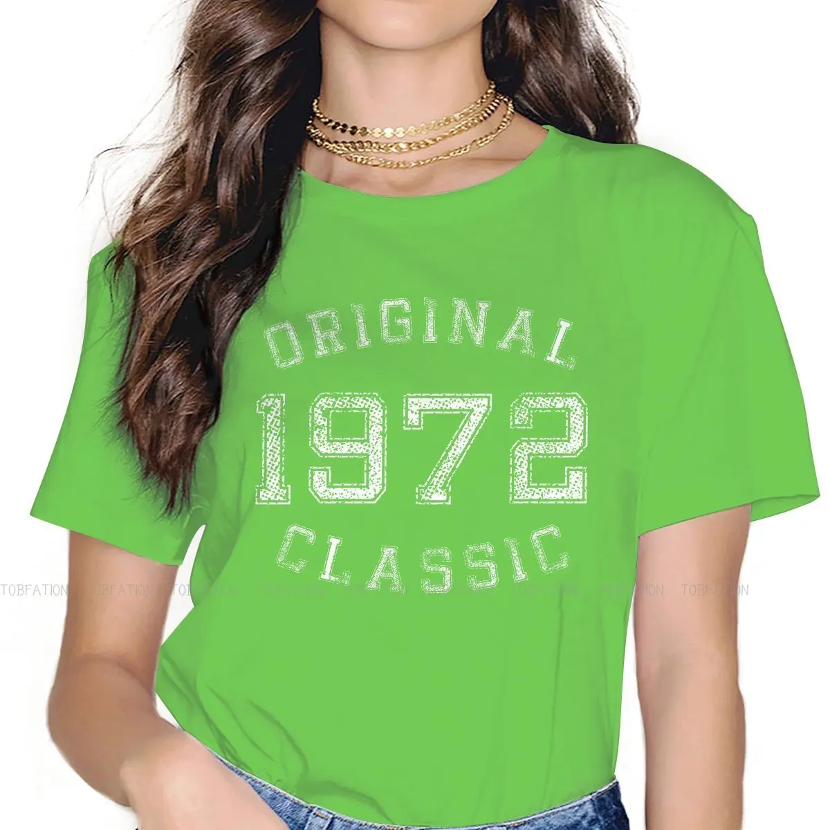 Original Retro Vintage 50th Birthday Gift TShirt for Girl 1972 2022 50 Years Old Hip Hop T Shirt Short Sleeve 5XL 
 Hot Sale 