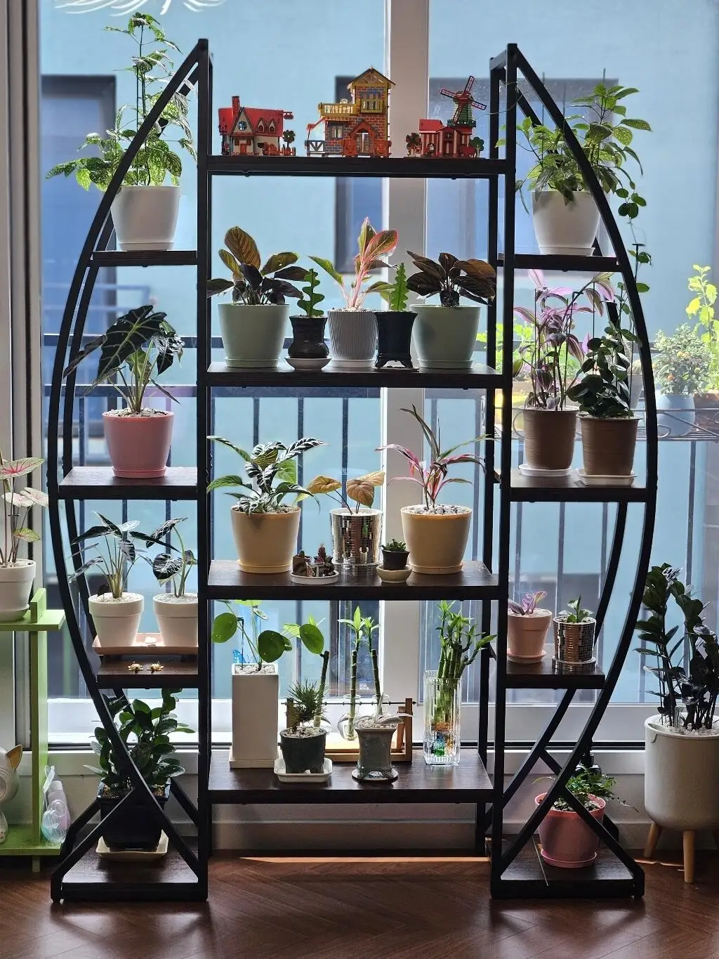 金属製プラントスタンド 工業用本棚 多層ラダー ガーデンフラワー