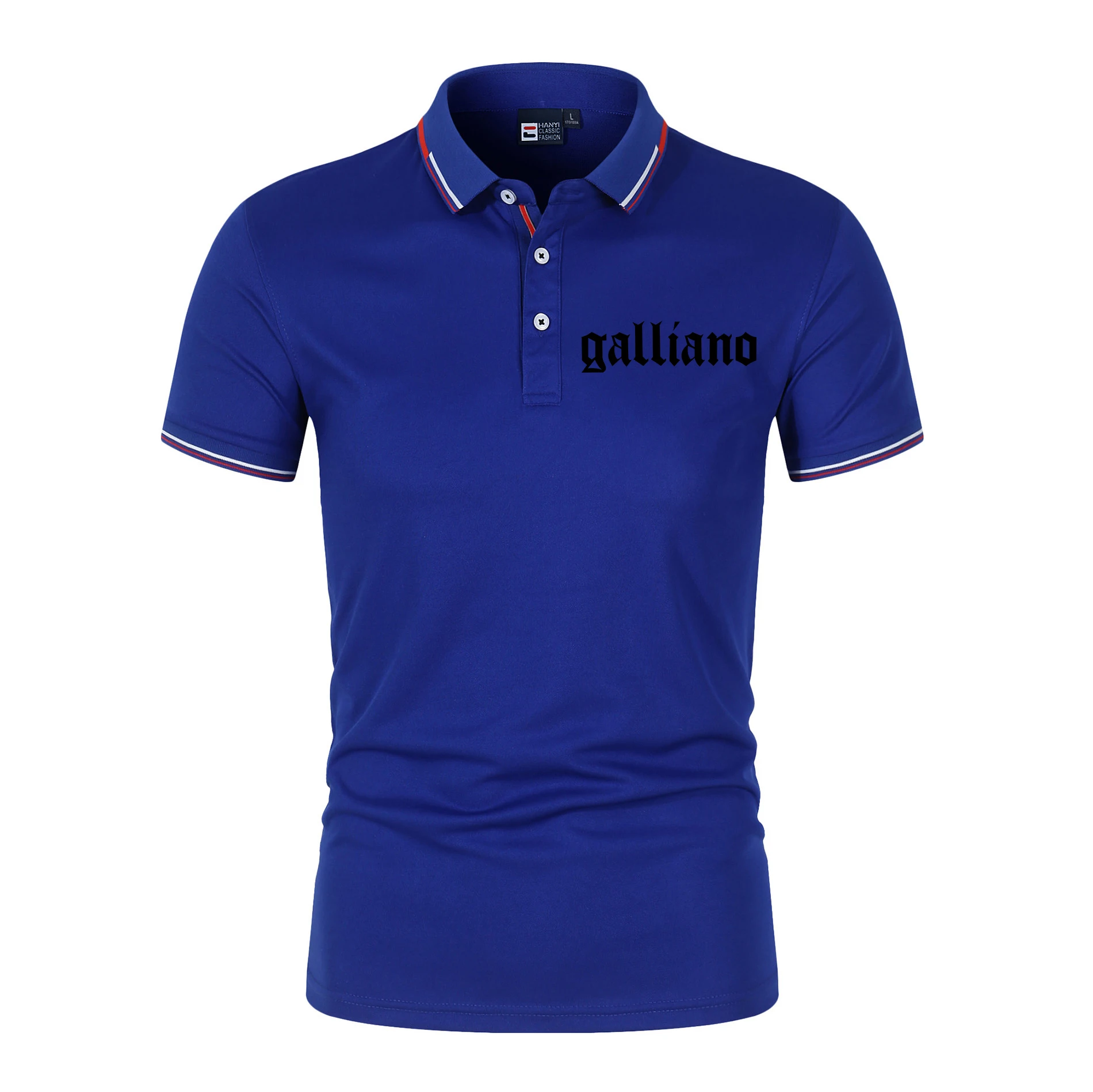 GALLIANO-Nowa wiosenno-letnia koszulka polo Tide męska biznesowa koszulka z klapami na co dzień_voghion.com