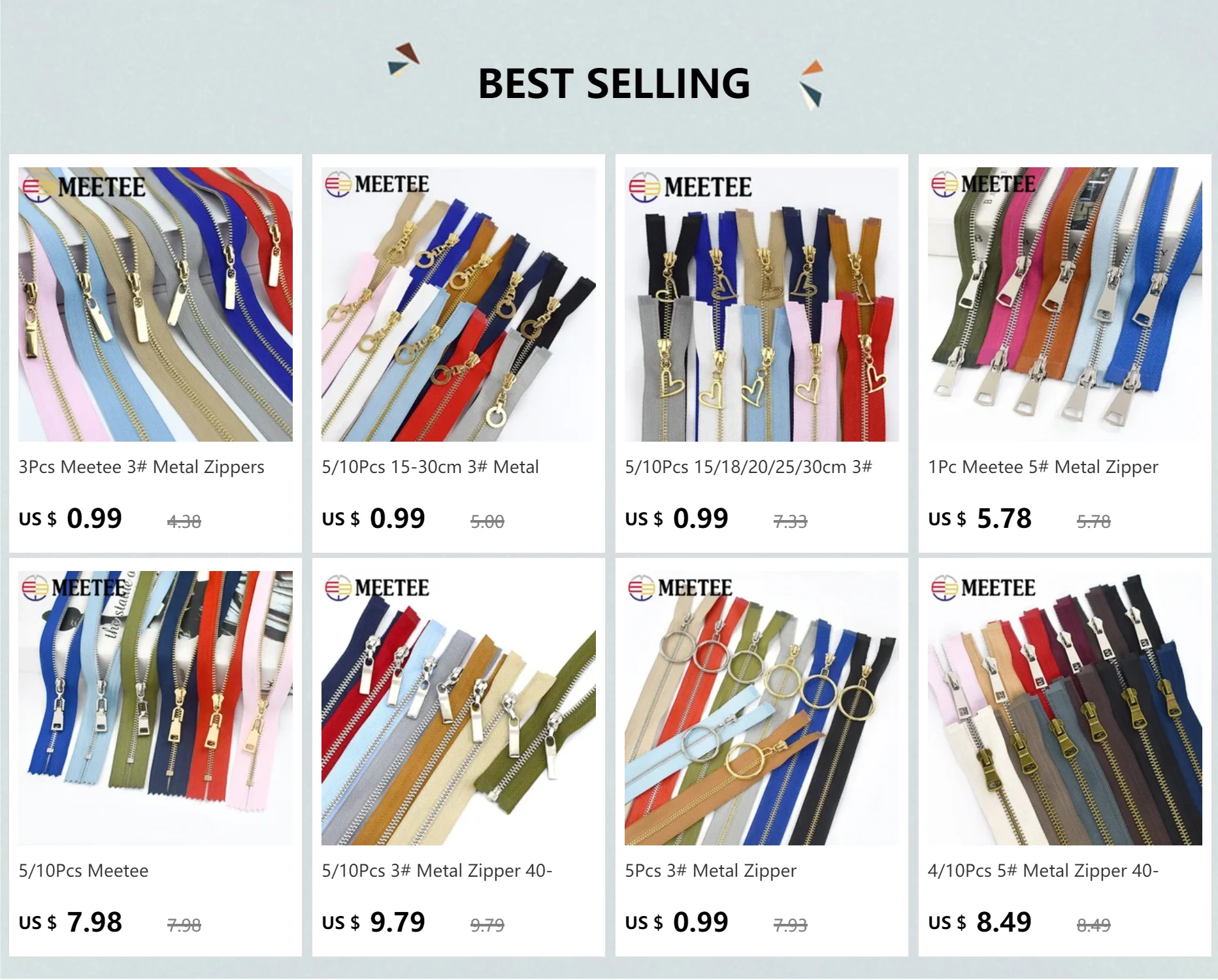 Description Picture 4 of item1Pc 5# 60-150cm Metal Zipper Single/Double Sliders Long Open-end Zips for Jacket Clothes Down Repair Kit DIY Sewing Accessories