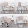 Bar Chair Cover Short Back Bar Stool Seat Covers Slipcovers Hotel Banquet Stretch Thick New Fabric Small Size Chair Case 3