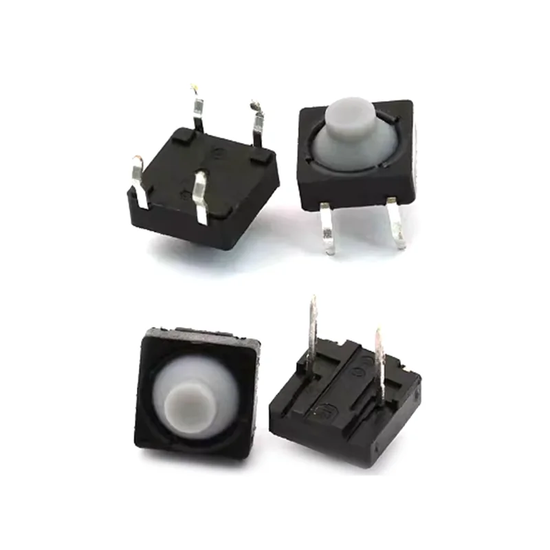 Touch switch 8*8*5 Pin 5H Silica Gel Silent Button 8*8*5MM Two Feet Pin Conductive Silicone Button switch 2/4pin 8x8x5 mm 10PCS