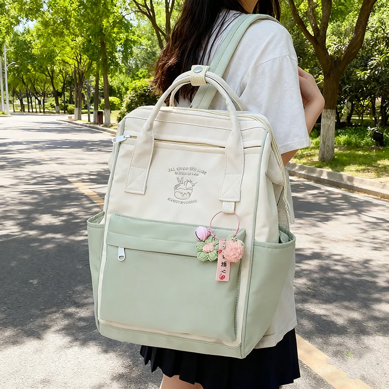 Japanese Trend Kawaii Backpack Large Capacity School Bag for Women Girls Aesthetic StudentWaterproof Laptop Bagpack for Travel