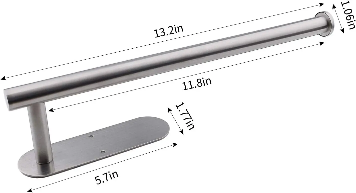 Description Picture 6 of itemPaper Towel Holders for Kitchen Paper Towels Self-Adhesive Under Cabinet Both Available in Adhesive and Screws Stainless Steel