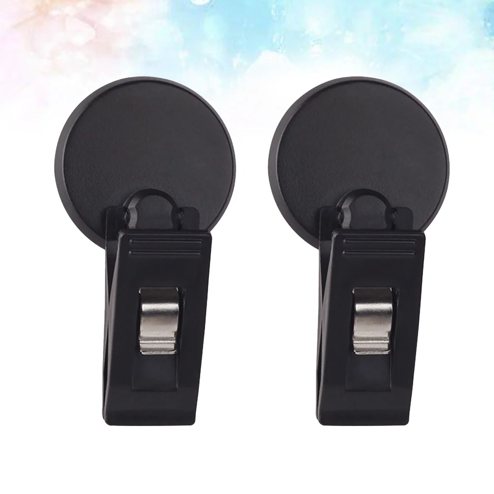 

2Pcs Vehicle-mounted Access Control Holder Multi-function Clip Convenient Bill Holder Black
