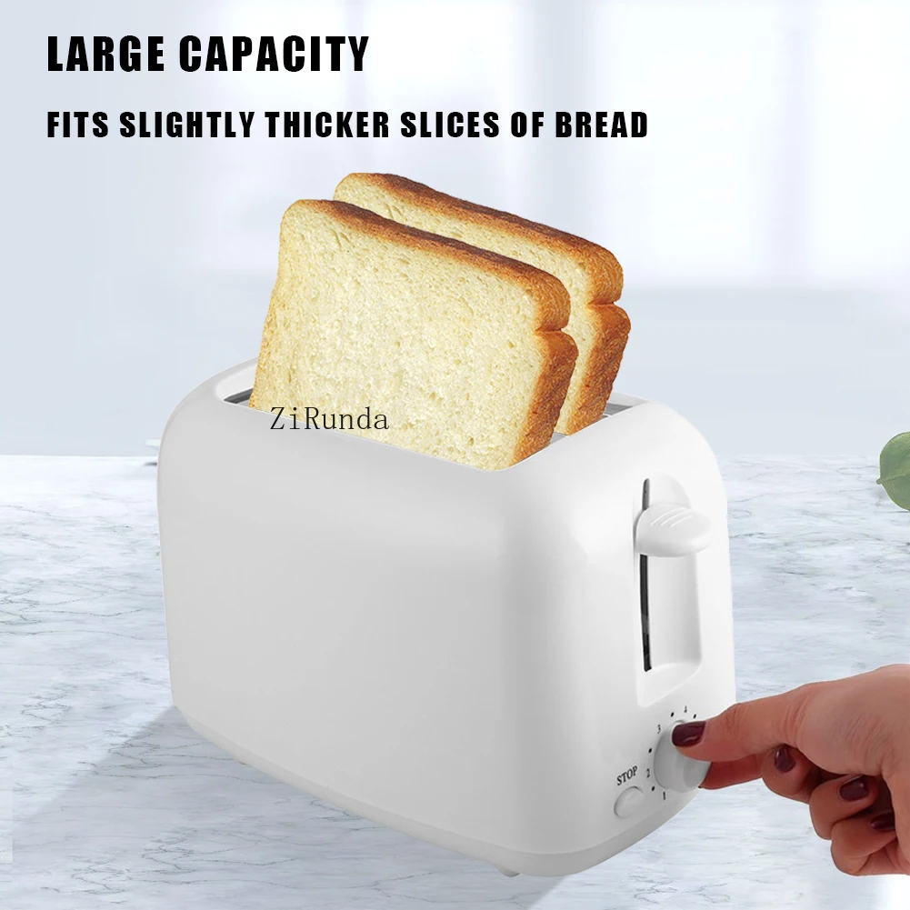 Automatic 2 Slices Toaster Removable Crumb Tray Electric Bread Baking Machine Pop Up 650W Household Kitchen Supplies 5