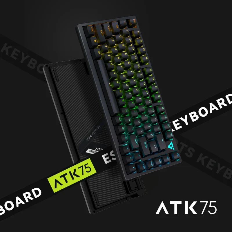 

Atk75 Esports Magnetic Axis Keyboard Wired Single Mode Customized Keyboard Pbt Transparent Keycap Rt Game Mechanical Keyboard