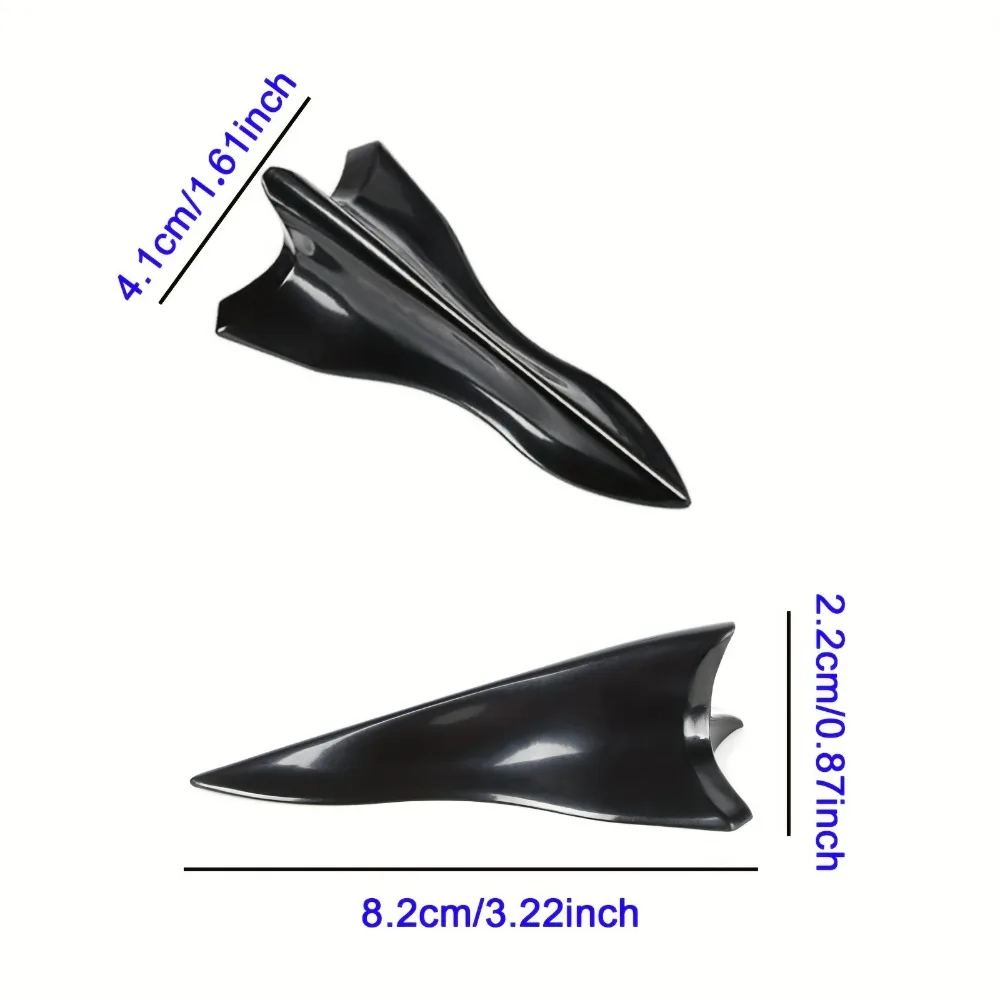 Kit aerodinamico da 10 pezzi con diffusore Air Vortex e alette a pinna di squalo – Combinazione spoiler per tetto/parafango per la maggior parte delle berline e SUV - Image 3