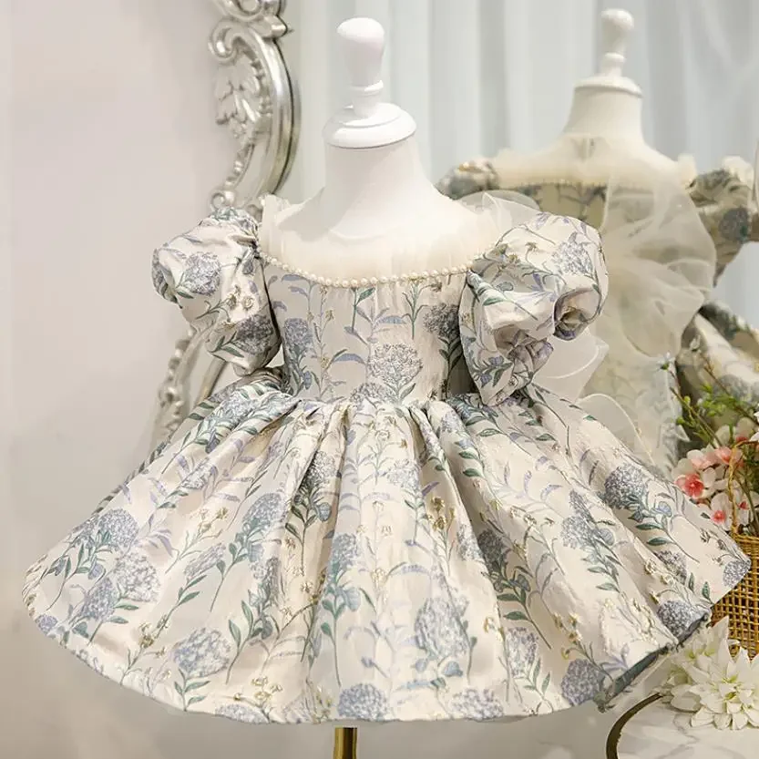 Baby Princess Ball Gown Birthday Party Christening Clothes A1324 Flower Girl Dresses For Weddings Vestido Nena Ropa De Ni&ntilde;a