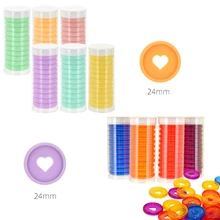 

Notebook Mushroom Hole Binding Disc Heart Shape Binding Rings 24MM Loose Leaf Filing Discs Planner Disk Office Supplies