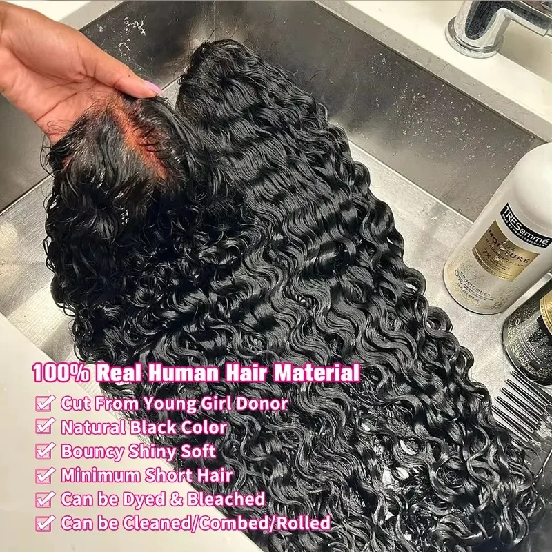 250 Density 5x5 Hd Lace Closure Wig Curly Wigs Wear And Go Glueless Human Hair Wig Deep Wave Wig Water Wave Human Hair