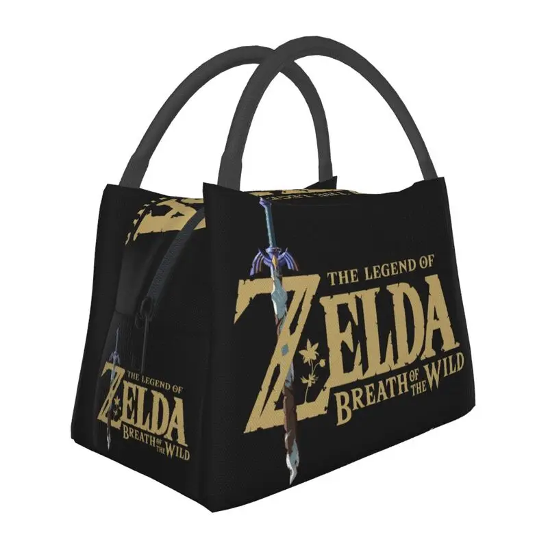 

Hot Game Zeldas Legend Insulated Lunch Tote Bag for Women Resuable Cooler Thermal Food Lunch Box Work Travel