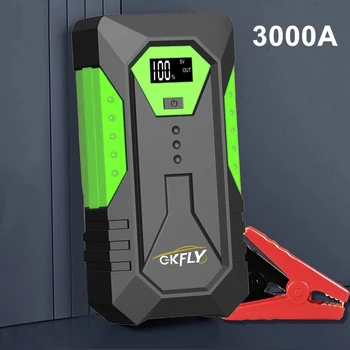 GKFLY 59.2Wh Potenza di avvio 3000A Avviamento di emergenza Auto Booster Batteria esterna 12V Dispositivo di avviamento per Powerbank diesel a benzina