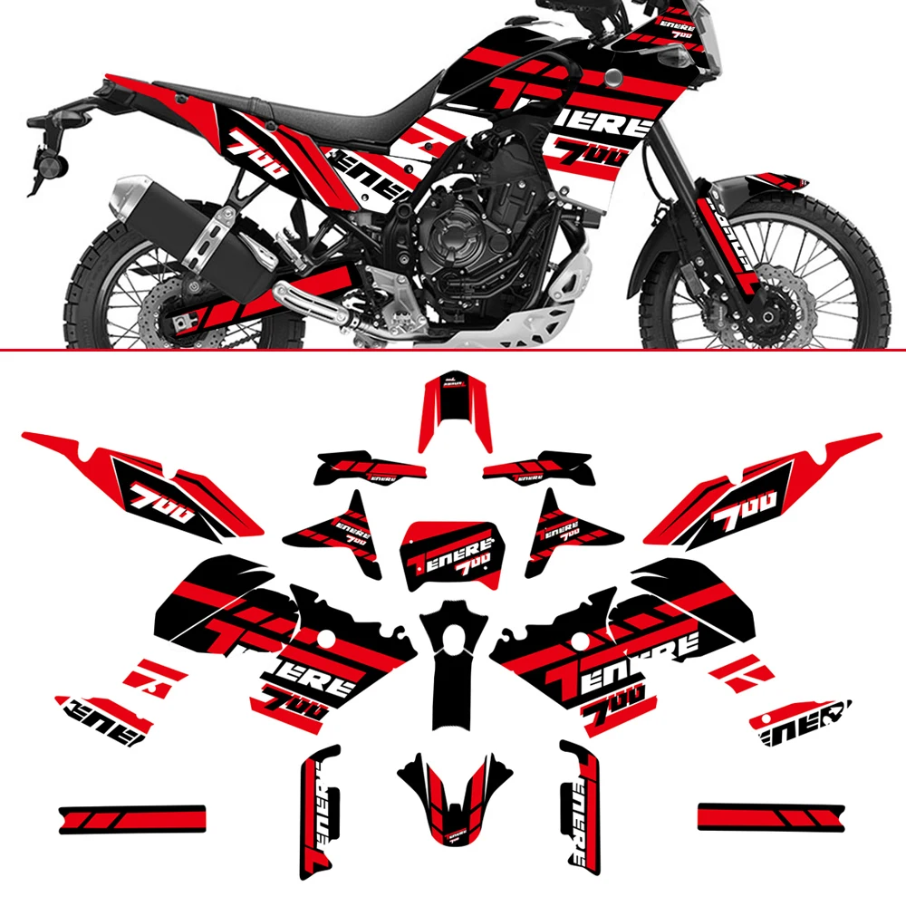 For Yamaha Tenere 700 Motorcycle Fairing Vinyl Decals Graphics Stickers for Yamaha Tenere700 T700 T7 2019 2020 2021 2022 2023